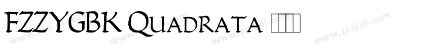 FZZYGBK Quadrata字体转换